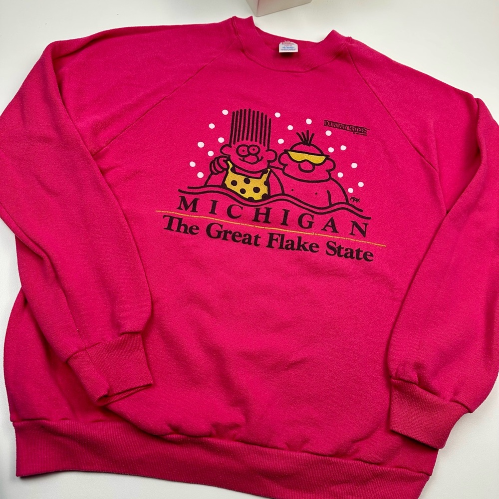 Michigan the Great Flake State Vintage Boundary Waters sweatshirt